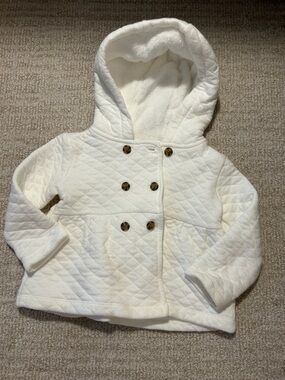 Toddler quilted white jacket